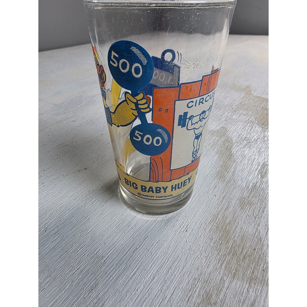 Vintage Pepsi Collector Series Big Baby Huey Harvey Cartoons Glass 1970s Retro